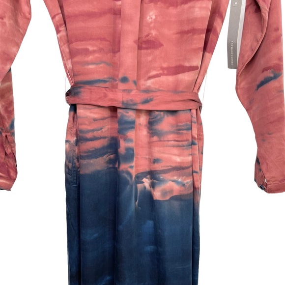 NWT Anthropologie Cloth & Stone Claudia Tie-Dye Maxi Shirtdress - Picture 9 of 12